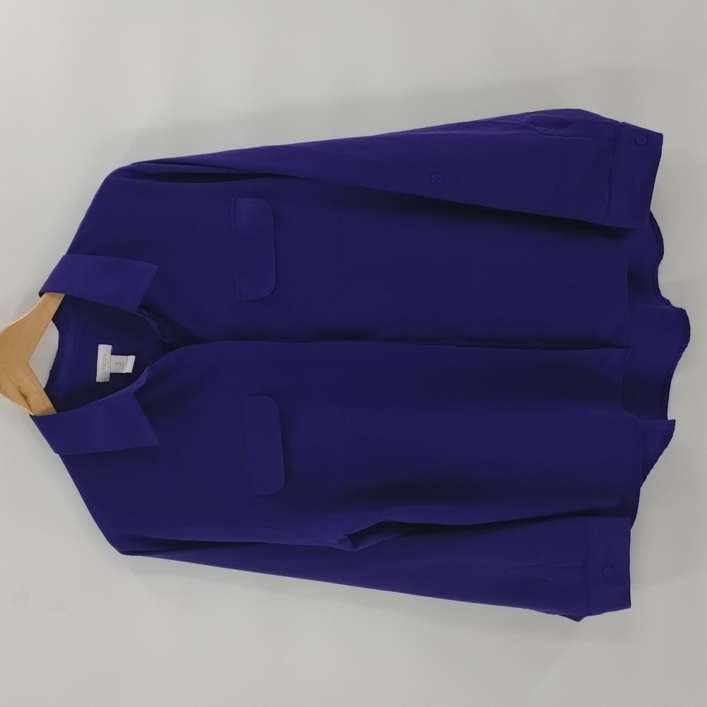 Chico's button down blouse top size 3 XL 16 long sleeve poplin collared Chico's